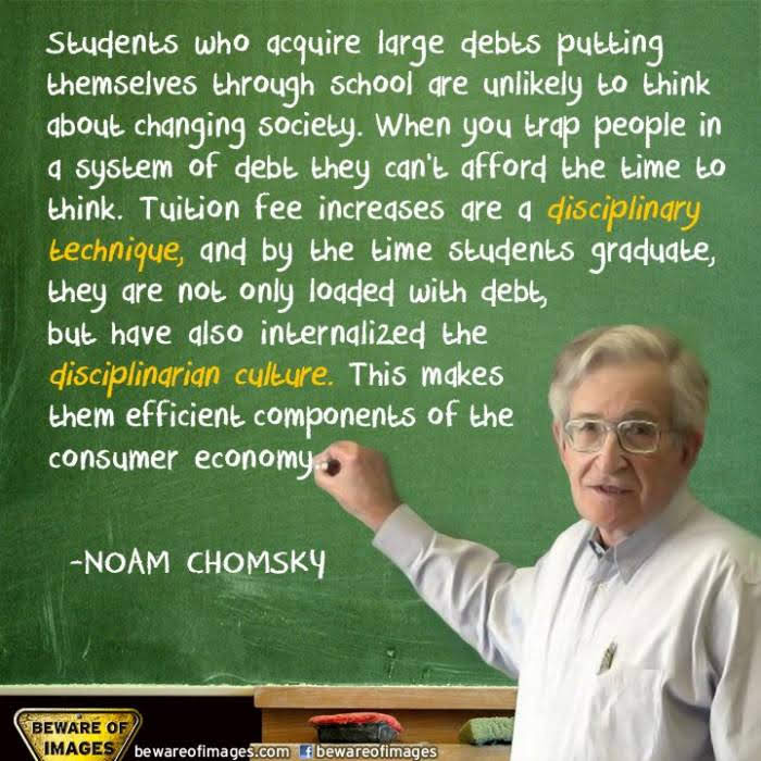 Noam Chomsky on student debt
